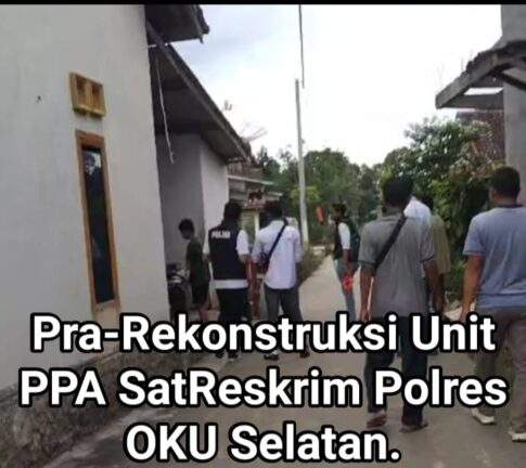 Pra-Rekonstruksi Berharap Laporan Atas Bejatnya Alimudin Oknum Kades Banjar Agung Cabuli Anak Bawah Umur,,,,Proses Hukumnya Semangkin Jelas…..!!!