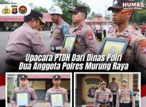 Polres Murung Raya Gelar Upacara PTDH Dua Anggota, Kapolres: Tidak Ada Toleransi Bagi Pelanggaran