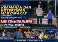 Cegah Curas, Curat, dan Curanmor, Polres Jakbar Gelar Patroli Dan Razia Stasioner Senin Dini Hari