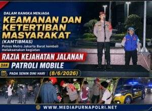 Cegah Curas, Curat, dan Curanmor, Polres Jakbar Gelar Patroli Dan Razia Stasioner Senin Dini Hari