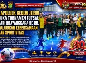 Semarak Hari Bhayangkara ke-80, Polsek Kebon Jeruk Gelar Turnamen Futsal Pererat Sinergi Tiga Pilar