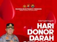 Hari Donor Darah Sedunia, Kapolresta Tangerang: Setetes Darah Bisa Menjadi Harapan Hidup