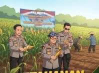 Polrestabes Bandung Perkuat Ketahanan Pangan Melalui Pendampingan Panen Jagung