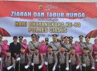 Wujud Penghormatan Polri Kepada Jasa Para Pahlawan, Kapolres Ciamis Pimpin Ziarah dan Tabur Bunga di TMP Imbanagara
