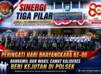 Sinergi Tiga Pilar, Peringati Hari Bhayangkara Ke-80, Danramil dan Wakil Camat Kalideres Beri Kejutan di Polsek