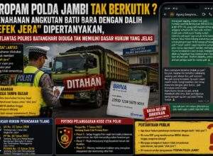 Propam Polda Jambi Tak Berkutik?, Penahanan Angkutan Batu Bara Dengan Dalih “Efek Jera” Dipertanyakan, Satlantas Polres Batanghari Diduga Tak Memiliki Dasar Hukum yang Jelas