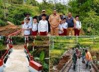 Pembangunan Jembatan Beton Desa Sukamulya Rampung,wujud nyata kepedulian pemerintah dan TNI Perkuat Akses dan Perekonomian Warga
