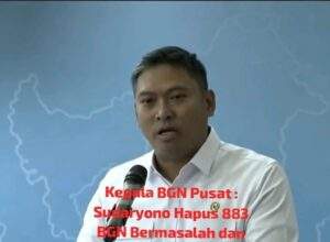 Kepala BGN Sudaryono Tegaskan : 883 Dapur BGN Bermasalah Tutup Permanen dan Tidak Dibiayai Lagi