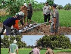 Dukung Ketahanan Pangan, Polisi Dampingi Uji Coba Sistem PMAAS di Sawah