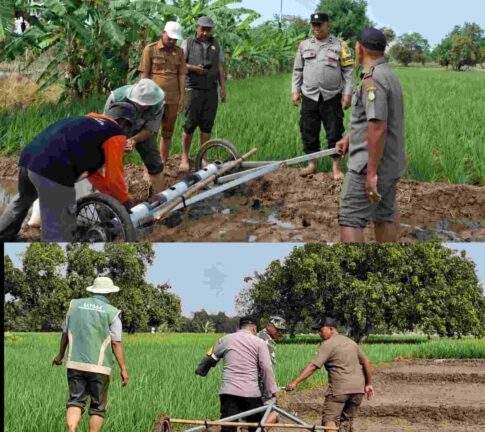 Dukung Ketahanan Pangan, Polisi Dampingi Uji Coba Sistem PMAAS di Sawah