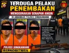 Sat Reskrim Polres Singkawang Ungkap Kasus Menghilangkan Nyawa Orang Lain Dengan Senapan Angin, Tiga Tersangka Diamankan