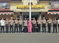 Kapolres Pimpin Pelaksanaan Upacara Laporan Kenaikan Pangkat Pengabdian dan PTDH Anggota Polres Pekalongan Kota