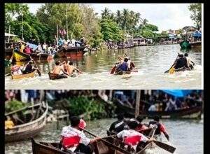 Nasri Kades Palu Sibaji Pantai Labu Deli Serdang Gelar Lomba Dayung Sampan HUT RI ke-81 Pertahankan Tradisi Sejak Tahun 1978