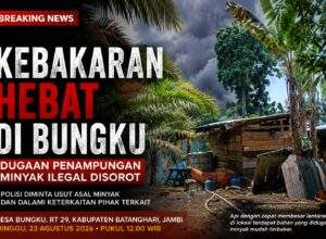 Kebakaran Hebat di Bungku, Dugaan Penampungan Minyak Ilegal Disorot—Polisi Diminta Usut Asal Minyak