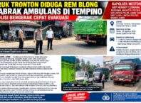 Truk Tronton Diduga Rem Blong Tabrak Ambulans di Tempino, Polisi Bergerak Cepat Evakuasi