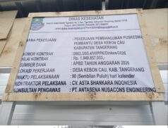 Ketum LSM Gerbang Indonesia Komentar Terkait Pembangunan Pustu Desa Kebon Cau