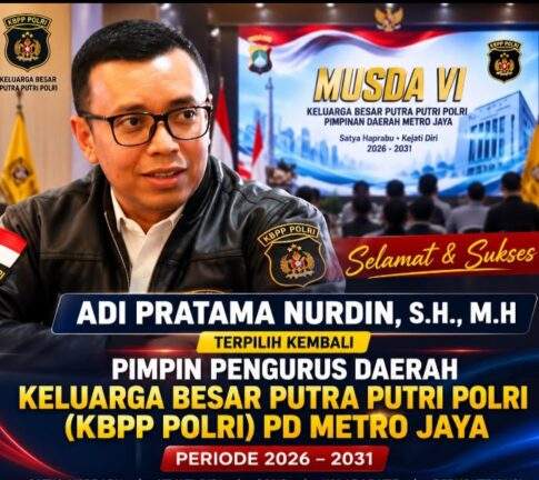 Adi Pratama Nurdin, S.H., M.H Kembali Pimpin KBPP Polri PD Metro Jaya Periode 2026–2031