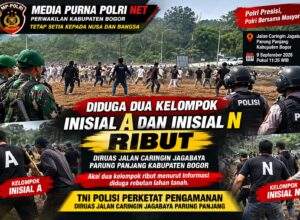 Diduga Rebutan Lahan, Dua Kelompok Terlibat Keributan di Ruas Jalan Caringin Jagabaya Parung Panjang TNI Polisi Perketat Pengamanan di lokasi Kejadian