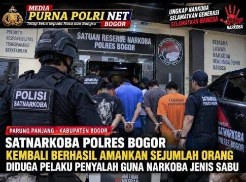 Satnarkoba Polres Bogor Amankan Sejumlah Warga Parung Panjang, Satu Diduga Pengedar Sabu Diproses Hukum