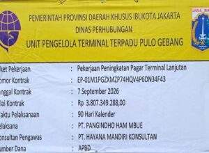 Pemprov DKI Jakarta Lanjutkan Pembangunan Pagar Terminal Pulo Gebang