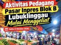 Sabtu Pagi, Aktivitas Pedagang Pasar Inpres Blok B Lubuklinggau Mulai Menggeliat