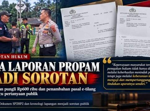 Dua Surat Resmi Propam Polres Batang Hari Mengungkap Perkembangan Pemeriksaan Terhadap Dua Personel Kepolisian. Satu Laporan Memasuki Tahapan Penanganan Kode Etik, Sementara Laporan Lainnya Dilimpahkan Untuk Pemeriksaan Pendahuluan Disiplin