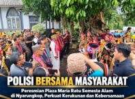 Polisi Bersama Masyarakat, Peresmian Plaza Maria Ratu Semesta Alam di Nyarumkop Perkuat Kerukunan dan Kebersamaan