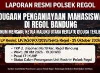 Oknum Mengaku Ketua Maluku Utara Bersatu Diduga Aniaya Mahasiswa di Regol Bandung, Korban Lapor ke Polsek Regol